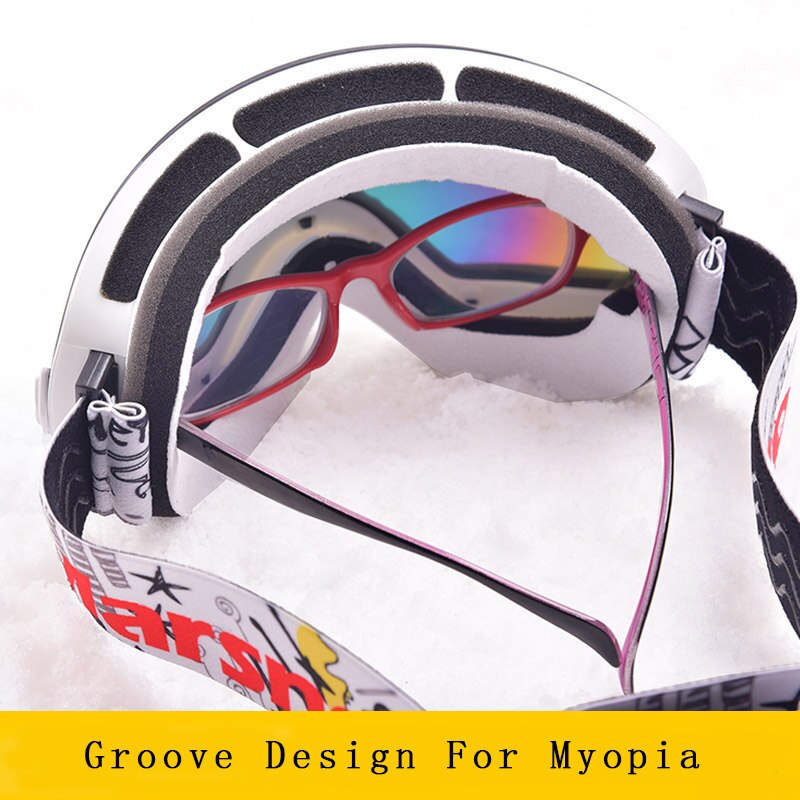 Marsnow Skibrille Doppel UV400 Anti-Nebel-Ski Objektiv Maske Brille Skifahren Männer Frauen freundlicher freundlicher Jungen Mädchen Schnee Snowboardbrillen