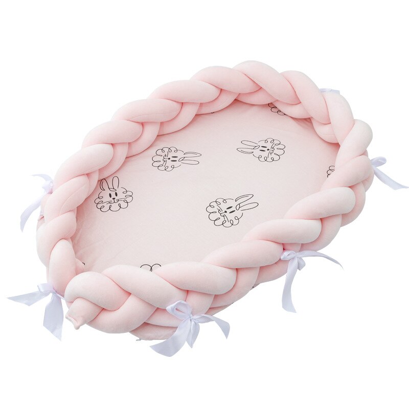 Portable bébé Bionic lit enfant en bas âge coton berceau bébé couffin pare-chocs pliable dormeur bébé pour -né voyage lit pare-chocs: Pink