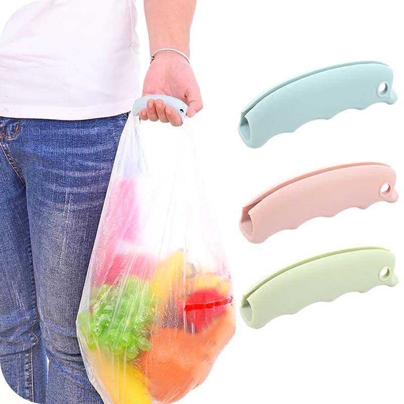 1 PCS Silicone Mention Dish For Shopping Bag to Protect Hands Trip Grocery Bag Holder Clips Handle Carrier Lock Home Tool