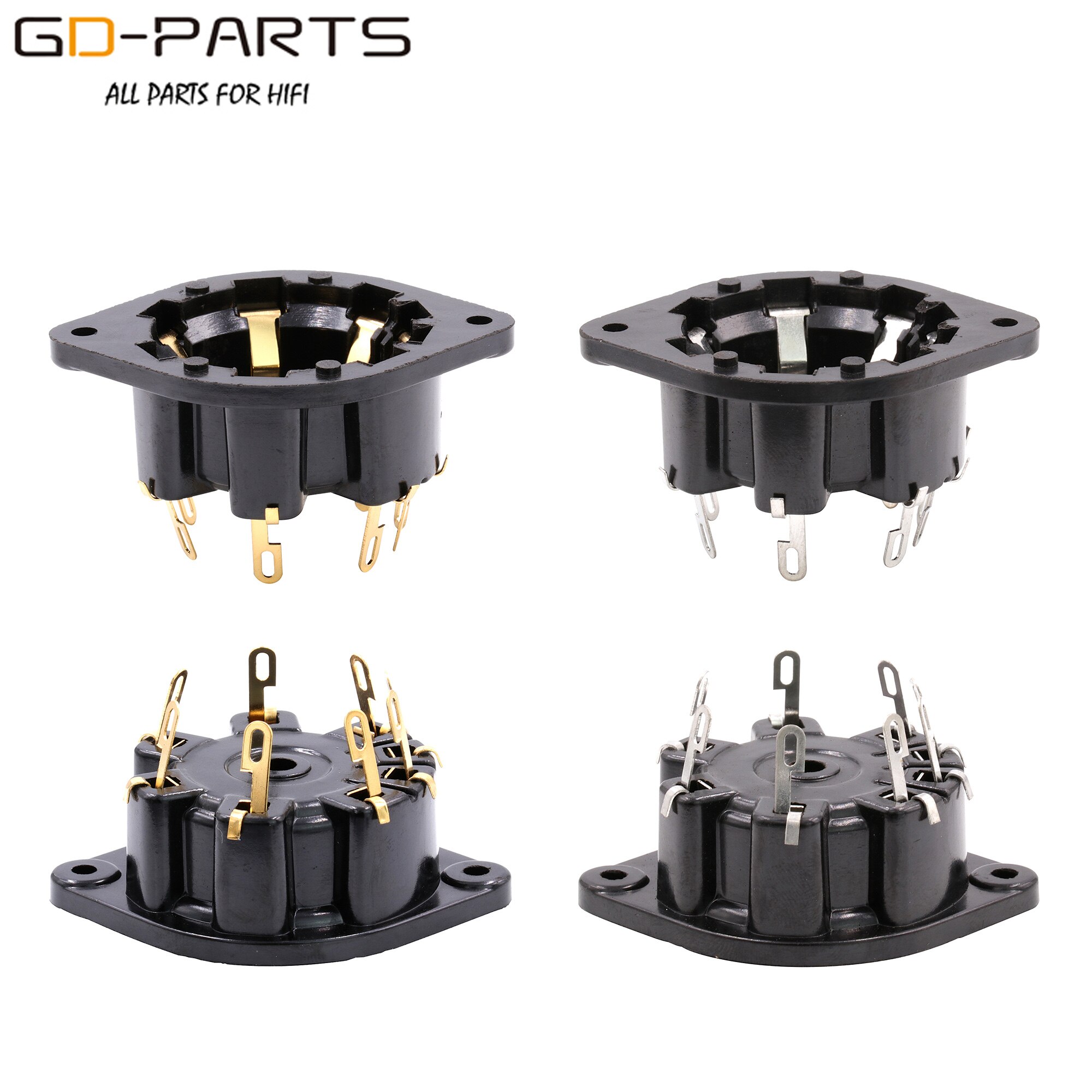 1 pc montagem do chassi 8pin p8a soquete tubo de plástico para ad1 el5 az4 ef1 ef6 el8 el3 amplificador de tubo de alta fidelidade diy vintage