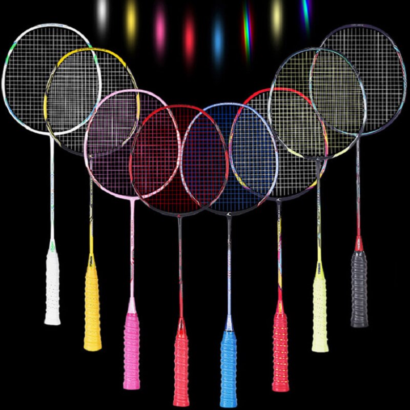 Wolface 1 par holdbare lysskudd badmintonracket karbon badmintonracket gratis grep strung 86g