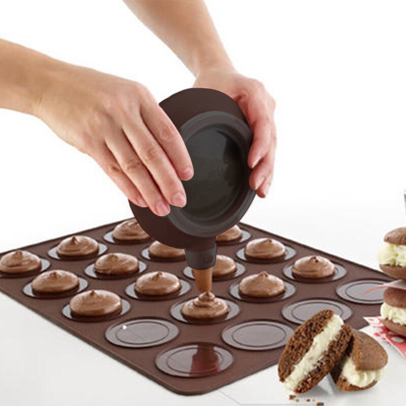Makronen Bausatz Macaron Silikon-matt Stock Backform einstellen 48 Kapazität Macaron Topf Kuchen Dekorieren Lieferungen