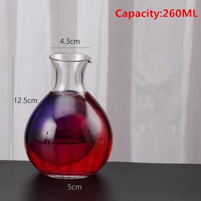 Carafe à vin en verre cristal japonais trou de pouce pichet à glace en verre de saké nid de Hamster récipient à vin Cocktail Champagne outils de refroidissement: 260ML1