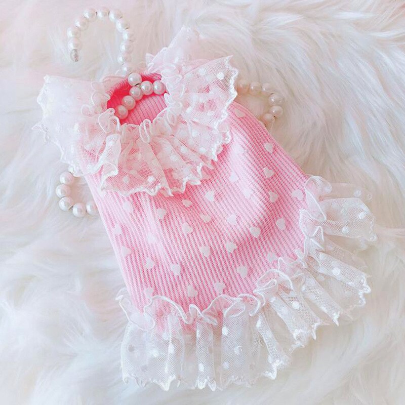 Cute Dog Dress lace Skirt Princess Costume Spring Summer Dog Clothes Cat Chihuahua Yorkshire Poodle Pomeranian Schnauzer Apparel