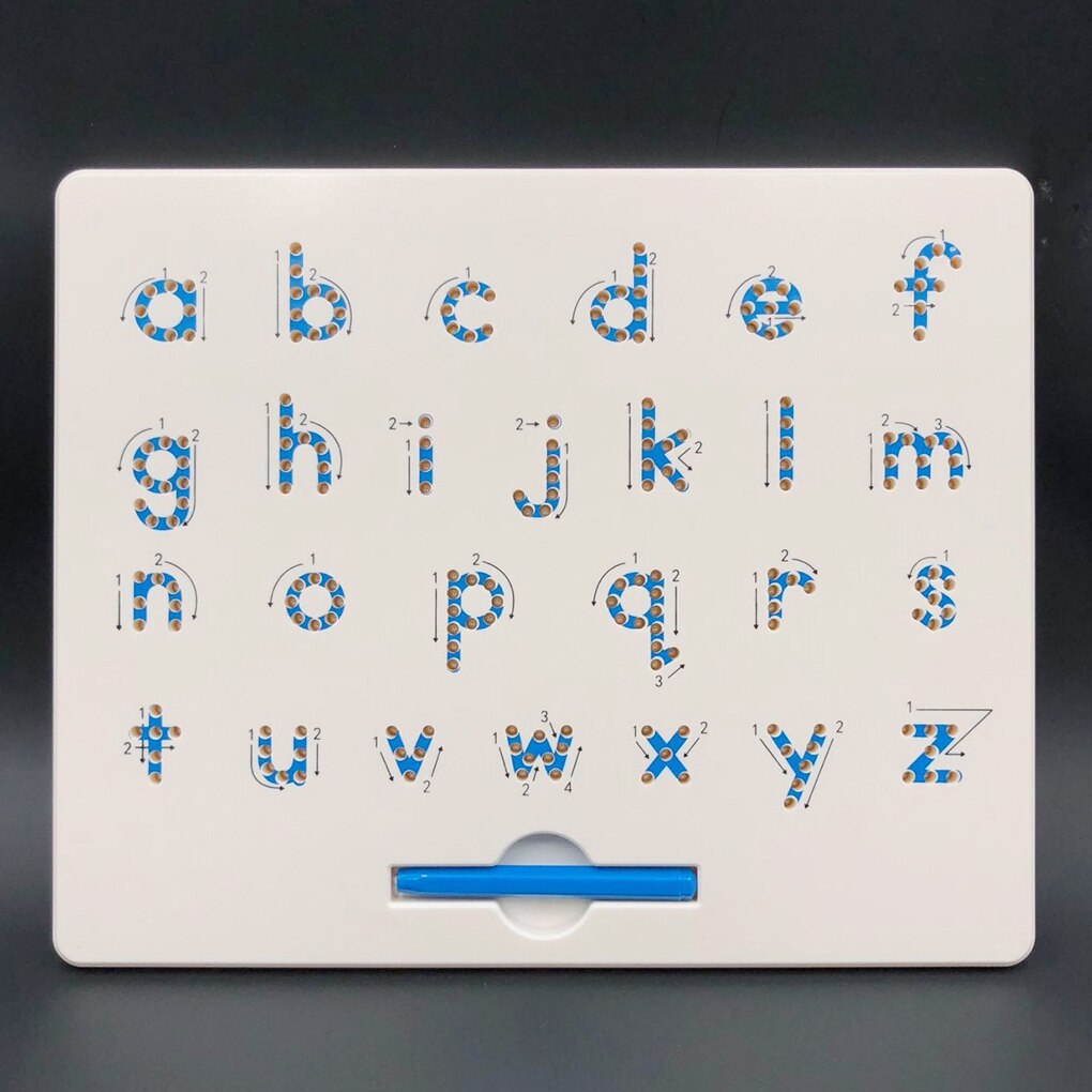 Children Magnetic Ball Writing Board Lower Case Letters Drawing Board Preschool Graffiti Tool