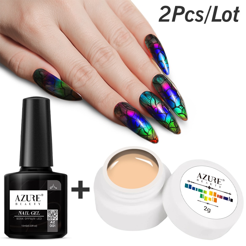 Azure Schoonheid Thermochrome Nagel Gel Lak Losweken Kleur Veranderende Thermische Led Gel Polish Semi Permanente Chameleon Gel