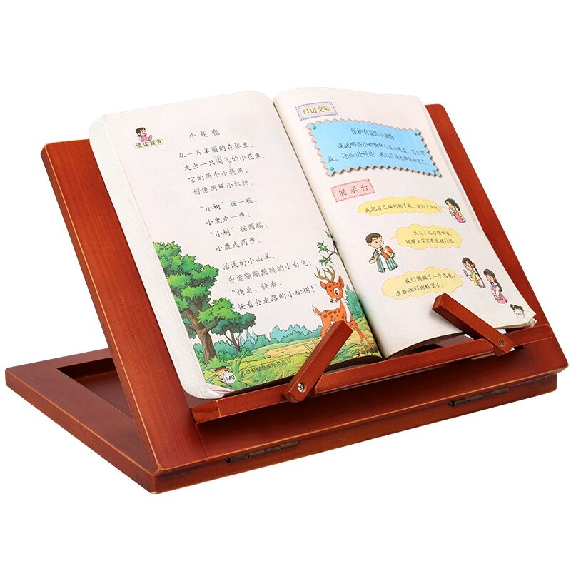 Foldable Wood Reading Frame Tablet Stand Portable Bookshelf Cookbook Holder Music Folder Wooden Laptop Tablet IPAD Stand Holders