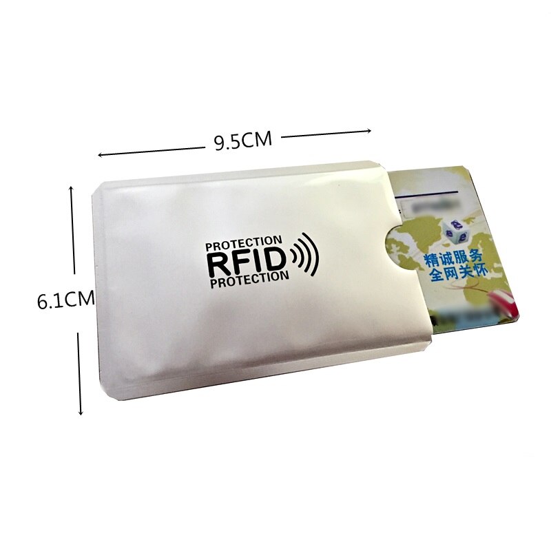 1pc novo alumínio anti rfid leitor bloqueio banco titular do cartão de crédito proteção novo leitor de cartão rfid metal titular do cartão de crédito h039