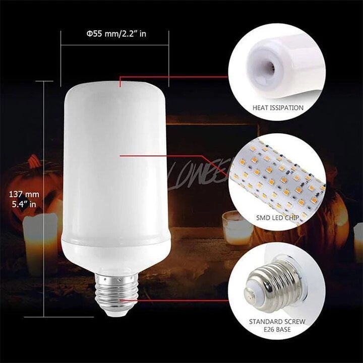 E26 Vlam Lamp Led Dynamische Vlam Effect Fire Gloeilampen Corn Bulb Creatieve Flickering Emulatie Decor Led Lamp Verlichting Lamp