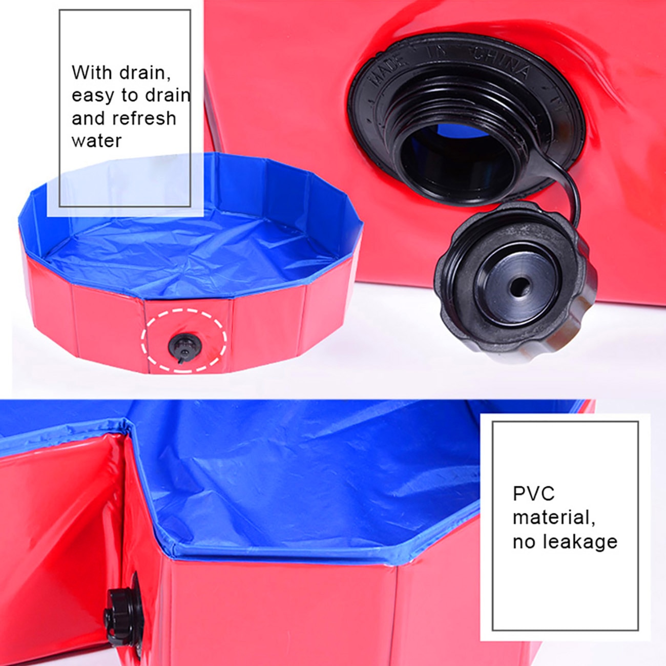 PVC Foldable Pet Dog Cat Swimming Pool PVC Washing Pond Dog Tub Bed Large Small Dog Swimming House Bed Summer Pool
