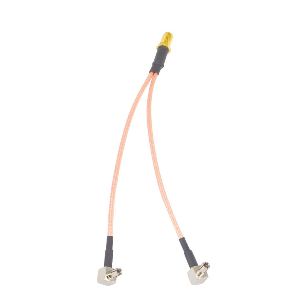 Sma hunn til y type 2 x ts9 hann/crc 9 hann/mcx hannkontakt splitter kombinator kabel grisehale  rg 316 15cm 20cm 30cm: Rg316 15cm lange   ts9
