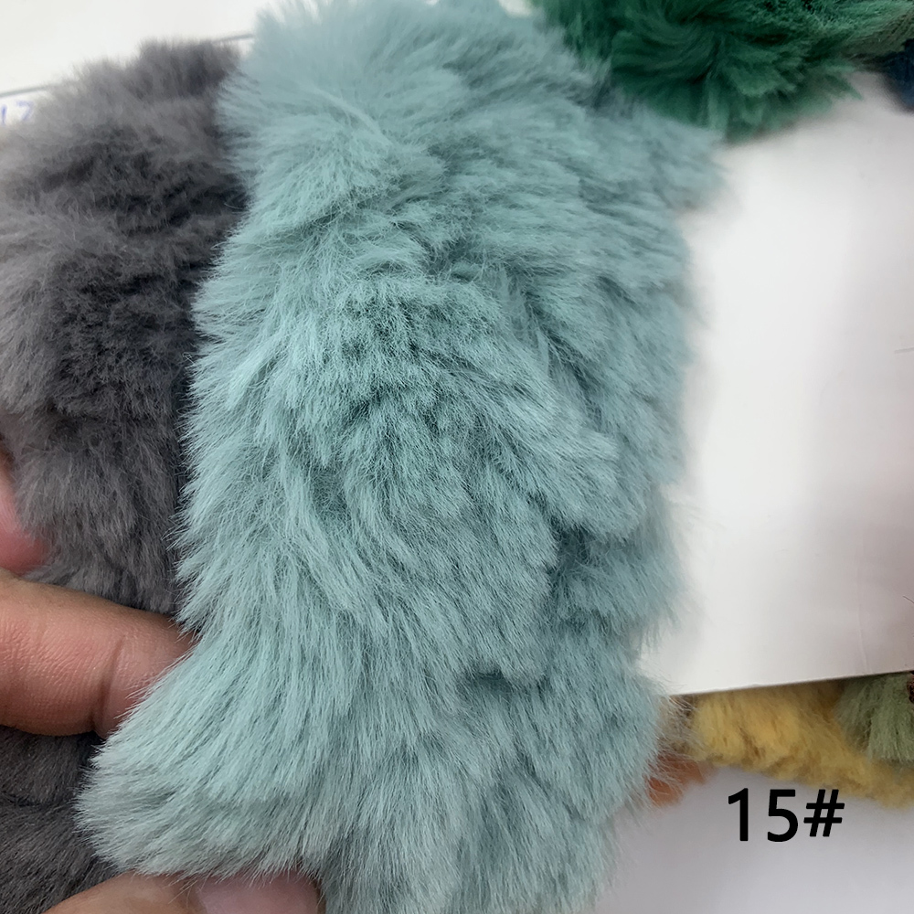 Embossed Microfiber 100% Polyester Fabric Rabbit Faux Fur Fleece Fabric For Cotton Doll Hair Plush Toy 25x45cm: GRAY