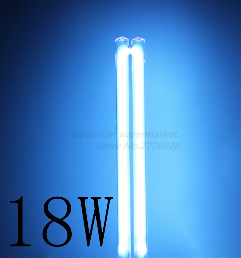 JEBO UV Sterilizer Water Filter Light Tube Replacement 2-pin G23 Base Linear Twin Tube UV-C Germicidal Ultraviolet Light Tube: 18W