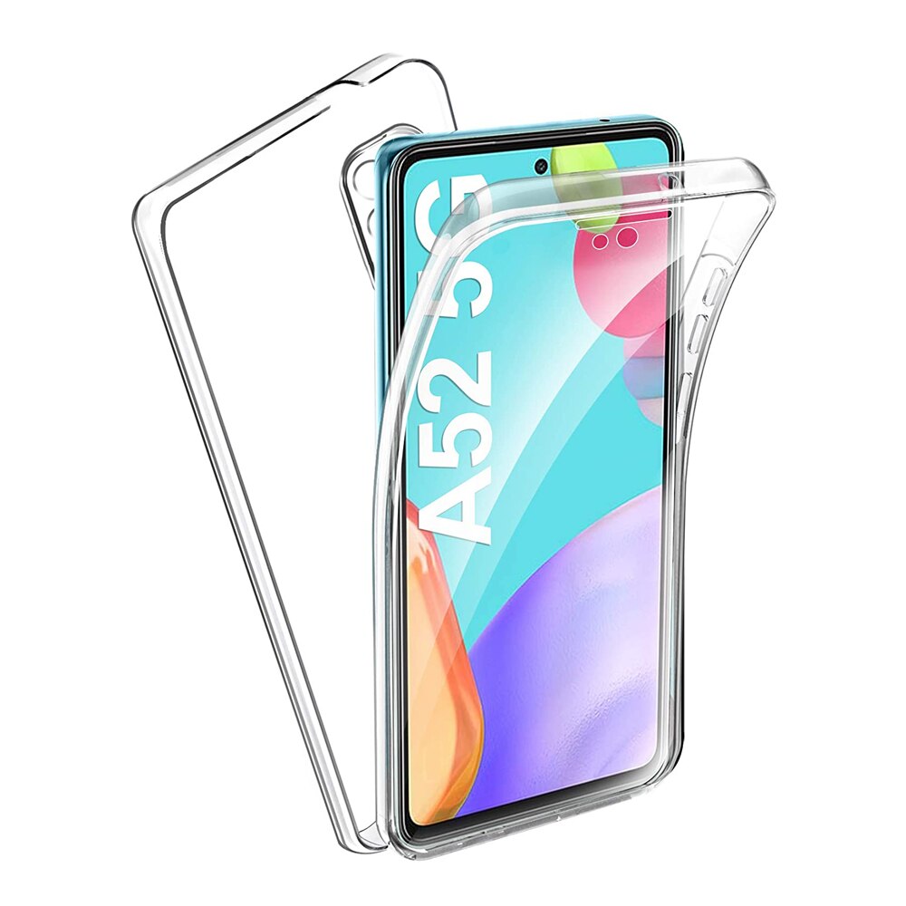 Dubbelzijdig Gel Tpu Siliconen + Pc Bescherming 360 ° Ultra Dunne Tough Hard Case Voor Samsung Galaxy A52 (5G) 6.5"