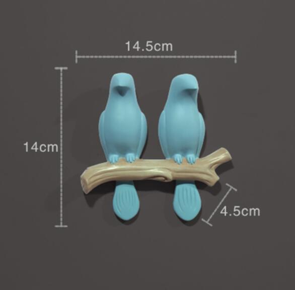 ART BIRD WALL DECORATION BIRD IN TREE BRANCH BRIEF HOME DECOR: blue two bird