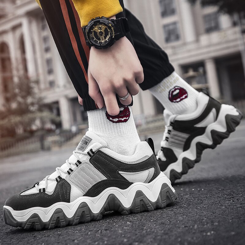 Seedstar herenschoenen lenteschoenen platform sneakers voor heren dikke casual dad schoenen dames dikke zool jongens jelly schoenen
