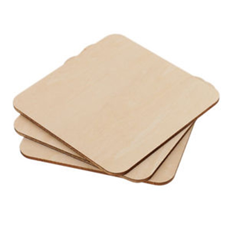 50/100pcs Wooden Pieces Blank Plaque Square MDF Unfinished for Building Model DIY Crafts Pyrography Projects Games Scrapbooking