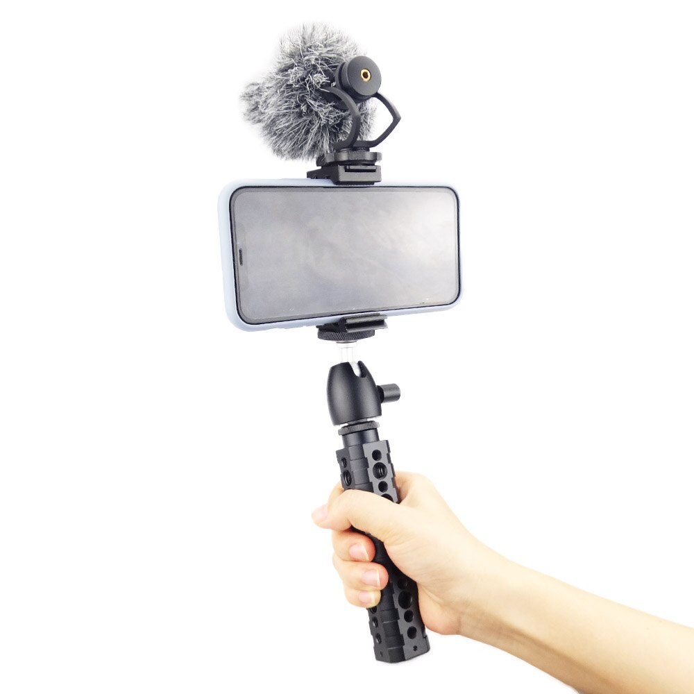 Magicrig aluminiumlegering kamerahandtag stödfäste med kulhuvud för för dslr-kamera actionkamera smartphone