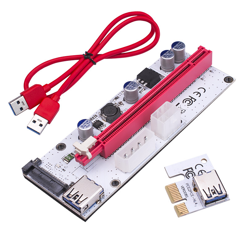 Mining Pci-E Riser 6pin Power Interface Pcie 1X Te 16x Riser Card Adapter Voor Gpu Mijnwerker