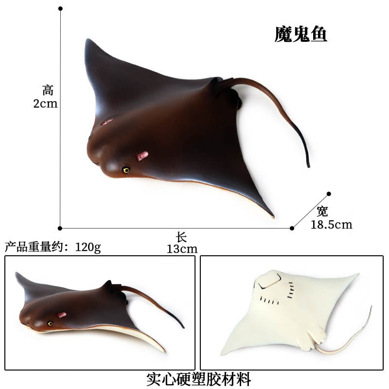 Ozean Quaddel Tiere Modell Figur Meer Leben Batfish Teufel Fisch Sawfish Aktion Zahl Aquarium Dekor Bildung freundlicher Spielzeug: M-491