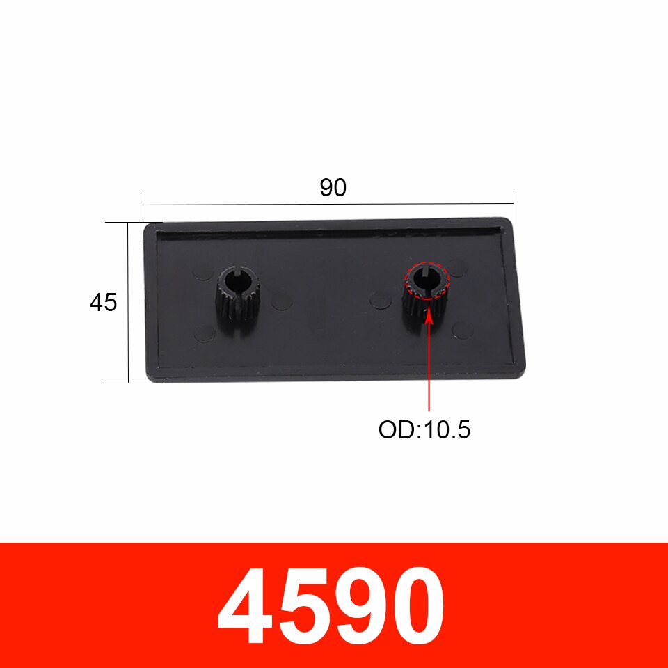 10PCS Black Nylon Aluminum Profile End Cap Cover Plate for /2040/3030/4040/4080/4545/5050/6060/100100 EU Aluminum Extrusion: 4590