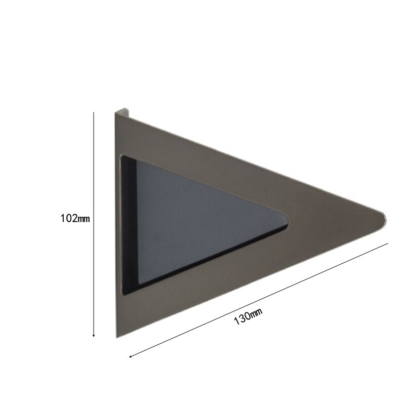 Modern triangle cabinet door handle Plane embedded drawerpulls Brushed brass/ black 3.6"/5" Kitchen furniture handles hardware: Pearl grey large