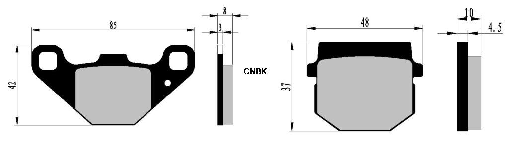 Brake Pad Set fit for TGB ATV 460 Blade IRS Target Front Rear