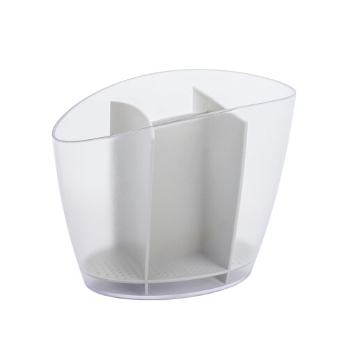 Plastic fork spoon holder cutlery bucket chopsticks bucket drain chopsticks box: Quiet grey