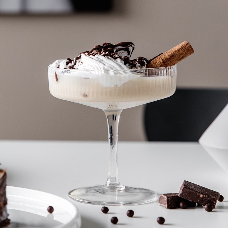 Copa de postre de estilo nórdico Ins, Copa Simple de vidrio para cóctel, copa de postre, tazón de helado, platos hondos fríos