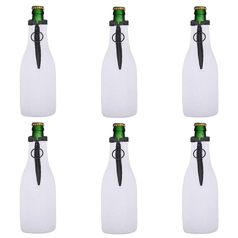 Beer Bottle Cover Sleeve Neoprene Beer Cooler Cover Insulator Sleeve With Zipper For 12 Oz/330Ml Bottles,Party: Purple