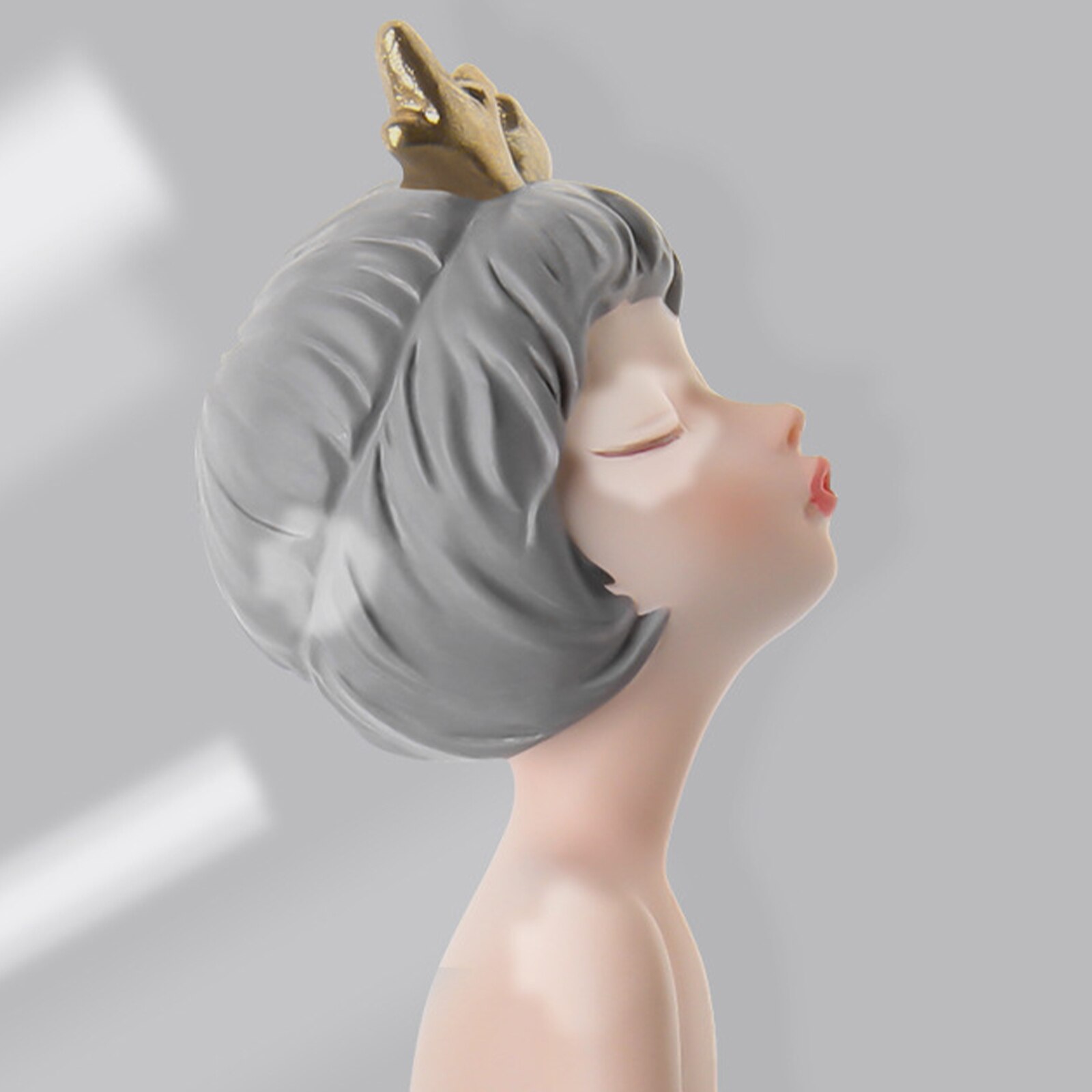 Socket Switch Stickers Decorative 3D Stereo Cartoon Girl Resin Home Decoration Modern Wall Switch Protection Accessories