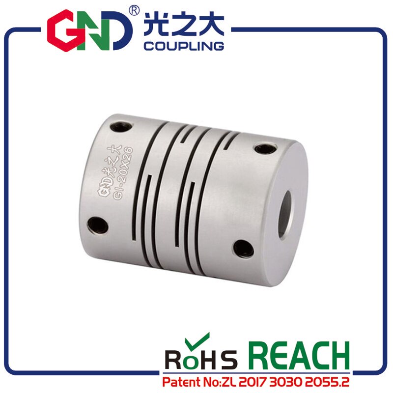 GND flexible coupling aluminum electric motor stepmotor parallel line shaft coupler of setscrew servo motor quick-coupling CNC