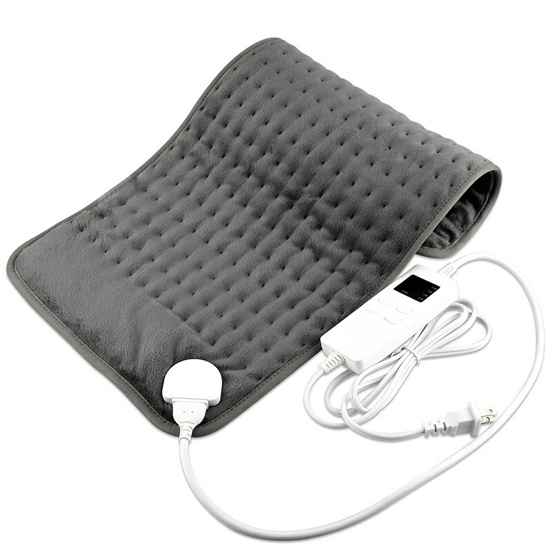 Elektrische Verwarming Pads Back-Pijn Nek Schouders Relief Pad Timer Wasbaar Snelle Verwarming Matten Huishouden Winter Accessoires: gray / UK