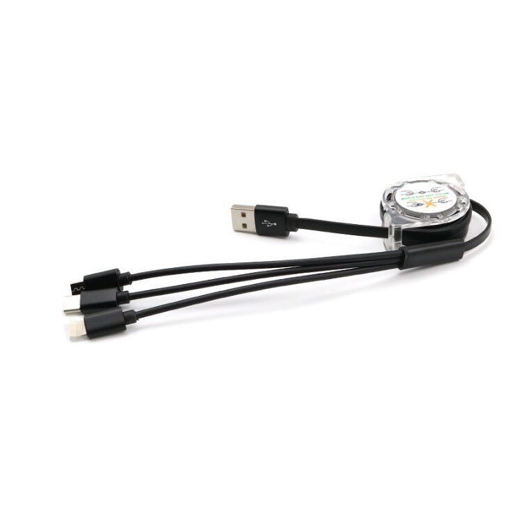 3 in 1 USB Ladekabel Typ-c Für iPhone 6 7 8X11 Profi Samsung LG Xiaomi redmi Huawei Android Telefon Ladegerät Draht strecken1M