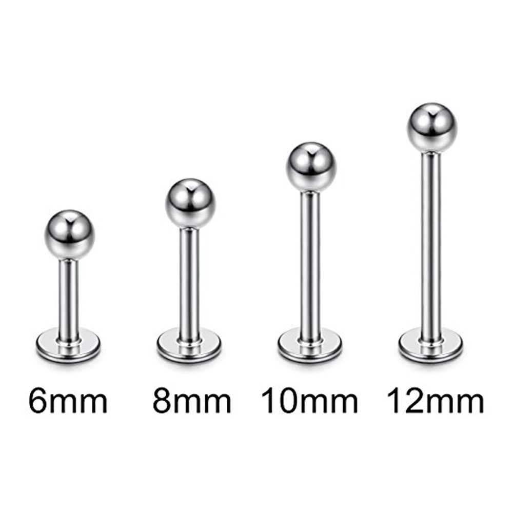 3pcs 16g Labret Studs Lip Ring Snakebite Monroe Bioflex Flexible Cartilage Conch Forward Helix Tragus Steel Ball Pick Size