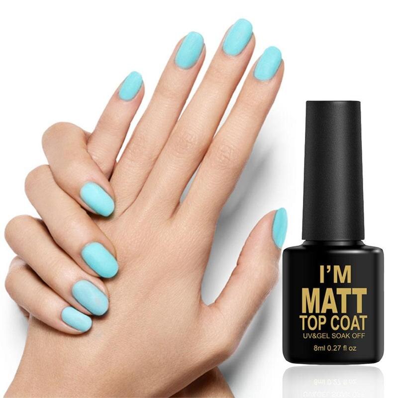 8Ml Matt Nail Gel Top Coat Geen Veeg Uv Gel Losweken Vernis Afdichting Nail Gel