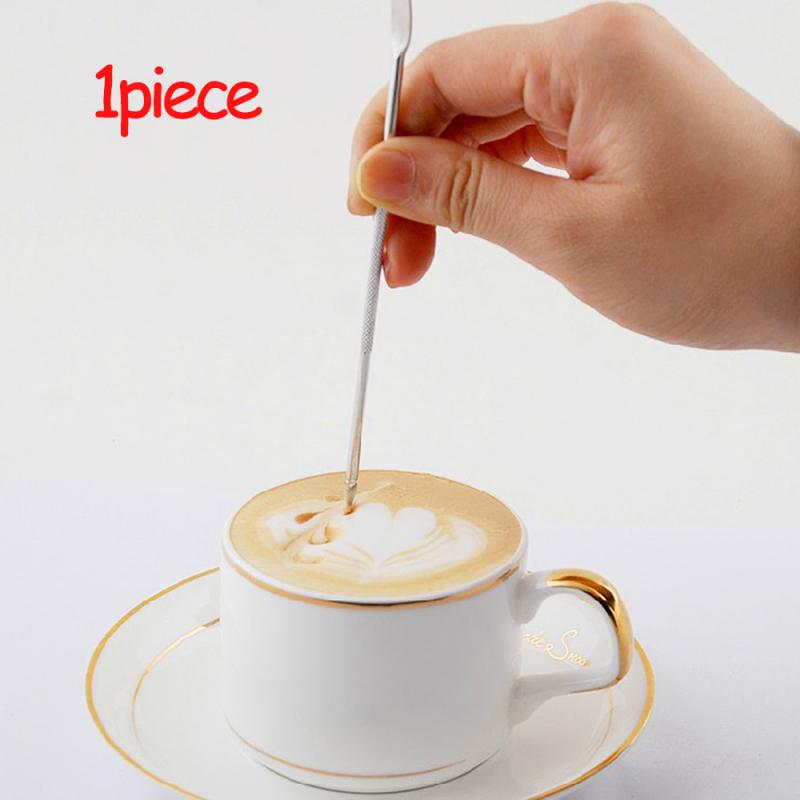 Stainless Steel Coffee Pull Flower Needle Coffee Foam Art Needle Latte Pen Needles Fancy Coffee Stick Barista Decorating Tools: 1 piece