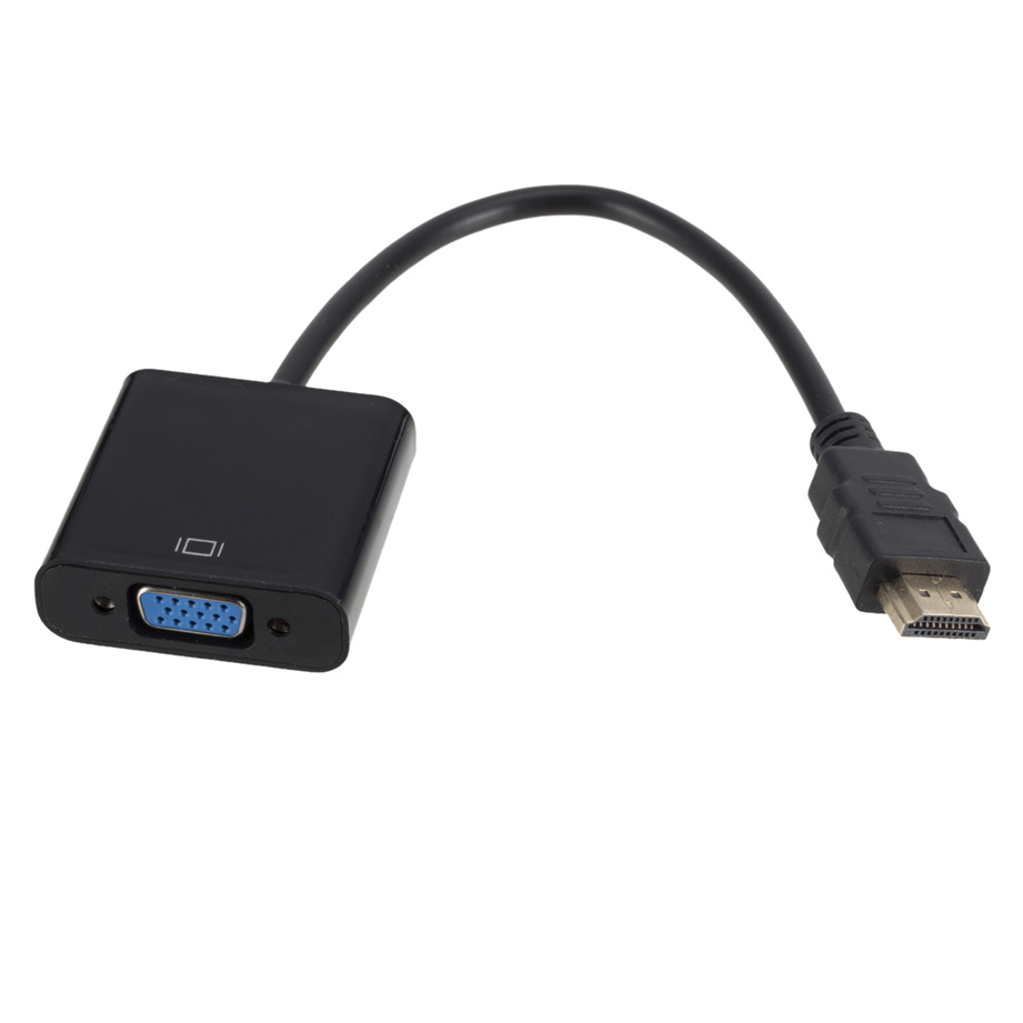 HDMI-compatibel naar VGA-adapter Full HD 1080P Digitaal analoog HDMI HDTV Man-vrouw VGA-kabelconverter voor pc-laptops Tablet