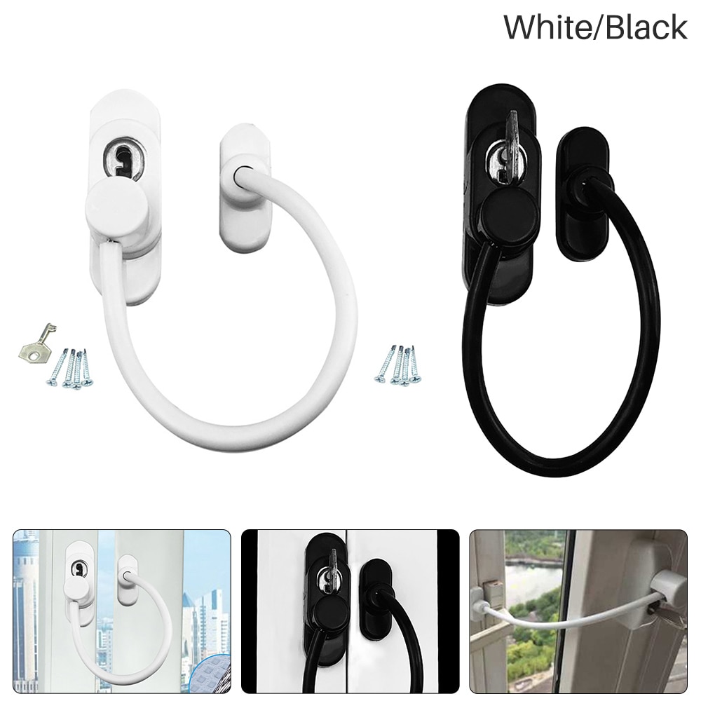 Window security Locks Children Protection Lock Stainless Steel Refrigerator Freezer Lock Baby Safety Infant Security Window Lock