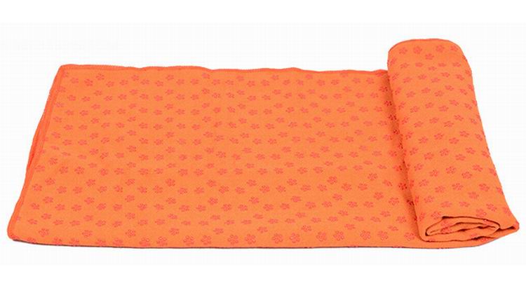 Yoga håndklædemåtte 1830*630mm svedabsorberende kimetæt antislip let rengøring portativ rose rød blå lyserød grøn orange kaffe: Orange