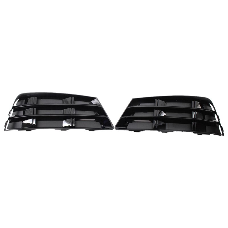 1Pair Front Bumper Fog Light Grille Grill for- A4 B9 Fog Lamp Cover 8WD807681 8WD807682