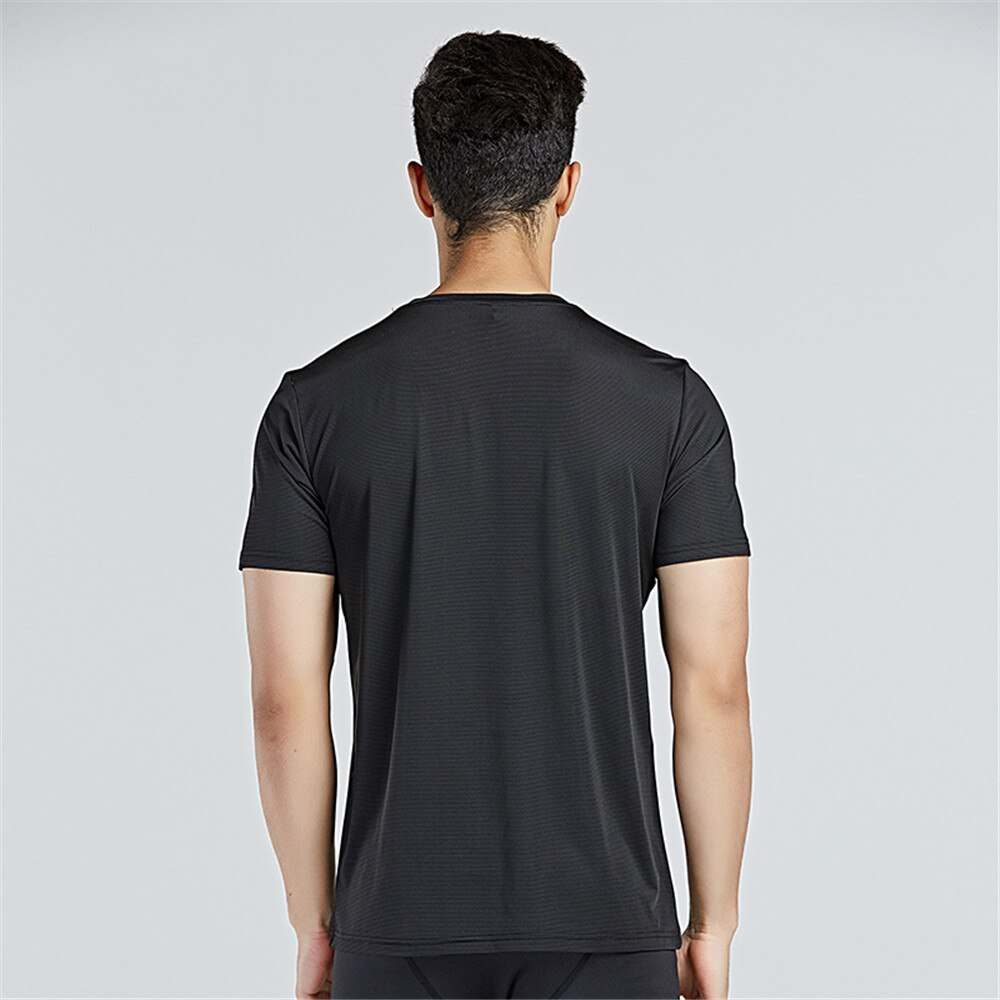 Zomer Casual T-shirt Mannen Wandelen Top Mouwen Ronde Hals Ademend Licht Sneldrogende Effen Kleur camping T-shirts