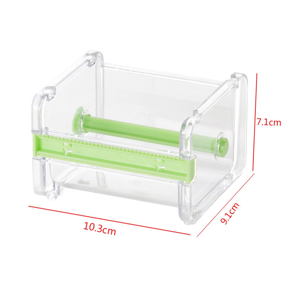 Durable Transparent Adhesive Tape Dispenser Office School Tape Cutter Desktop Storage Organizer Holder Stationery Storage Box