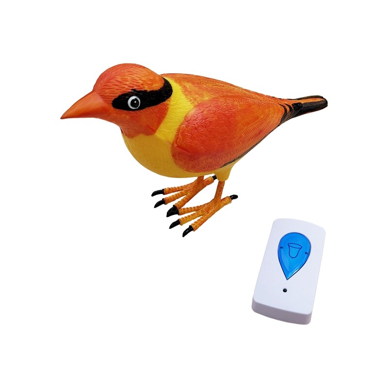 Unique Wireless Digital Bird Sound Home Remote Control Chime Doorbell Lovely(Orange)