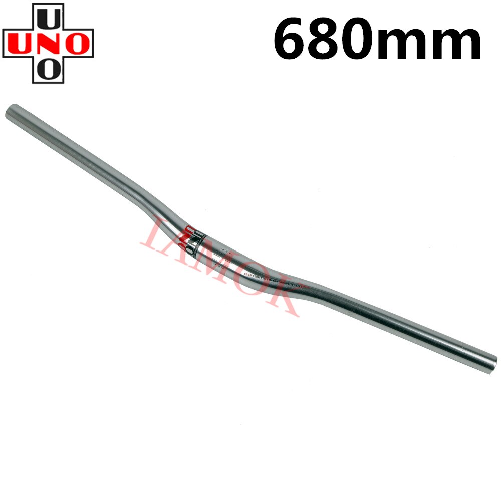 Manubrio UNO FB21L/RB12L Mountain Bike argento ultraleggero 31.8mm Iamok 640/680/720/740/760/800mm manubrio parti di biciclette: Swallow 680mm Red