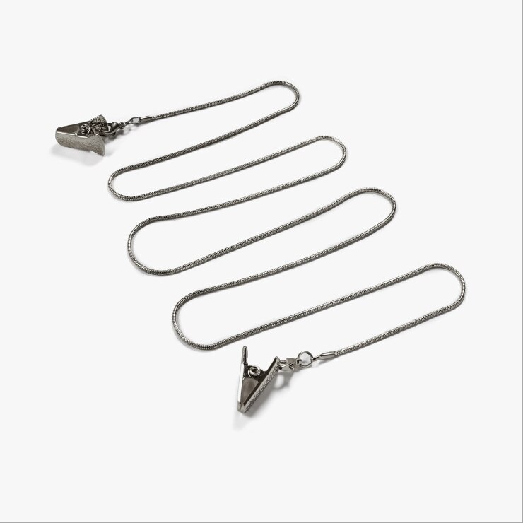 Alligator Clip Snake Chain Cords Reading Glasses Chain Women Sunglasses Accessories Ethnic style Lanyard Hold Straps: Silver