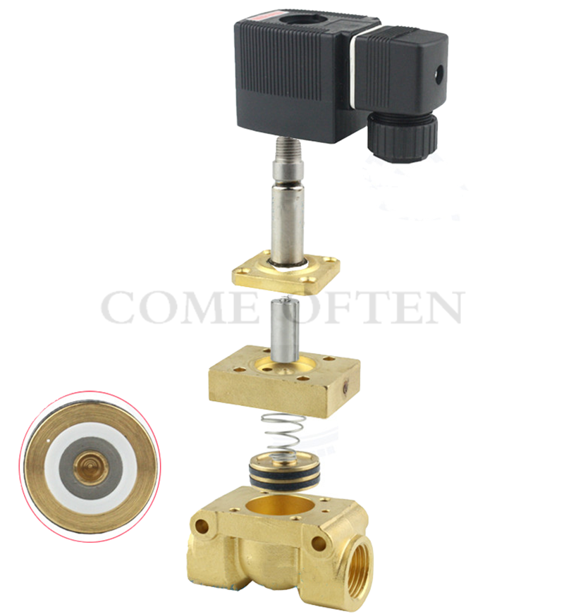 50Bar Hochdruck Hohe Temperatur Magnetventil 1/4 3/8 1/2 BSP 24VDC AC220V Öffnung 13mm NC 5404-04 Pilot Durcheinander ventil 52310
