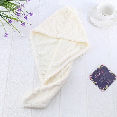 Femmes natation serviette 1PC cheveux séchage enveloppement filles dame de natation serviette séchage rapide chapeau chapeau Turban peignoir casquette de bain outils: white