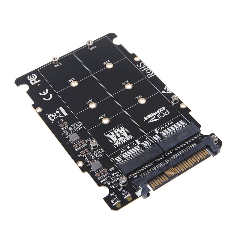 2 in 1 M.2 NVMe SATA-Bus NGFF SSD to PCI-e U.2 SFF-8639 Adapter PCIe M2 Converter Desktop Computer