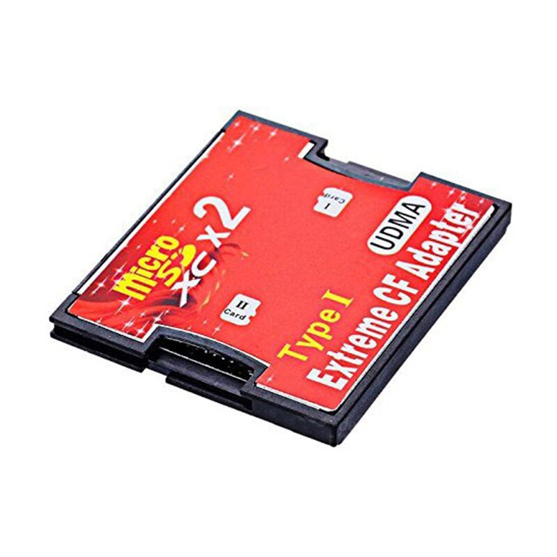 Red Dual Slot Micro SD SDHC SDXC TF To CF Adapter MicroSD To Extreme Compact Flash Type I Card Reader Multimemory
